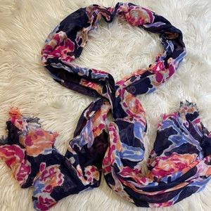 LILLY PULTIZER navy rose floral scarf!!